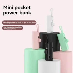 Portable Power Bank 30000mAh Fast Charging Mini External Battery with Stand & Cables for iPhone and Type-C Devices - Image 3