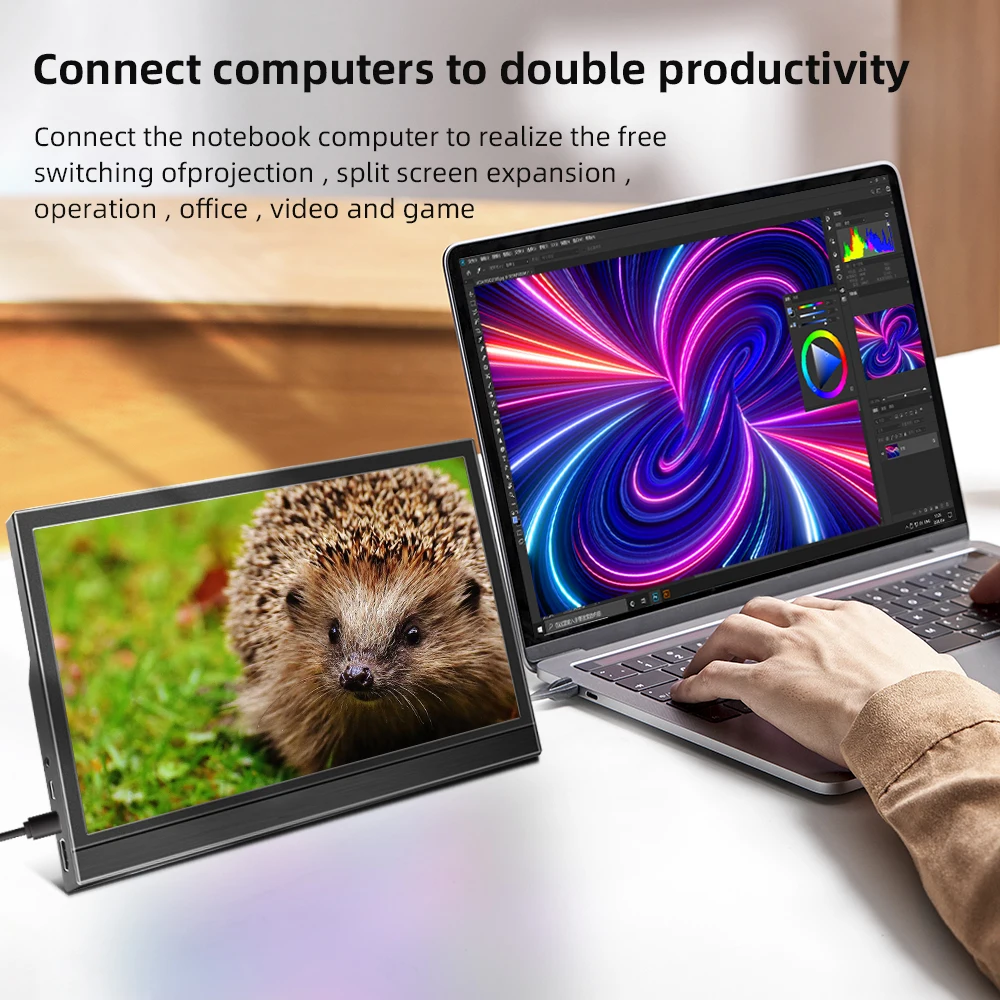 Travel Monitor 16/15.6/13.3/11.6 inch HD LCD Display USB-C HDMI Portable Screen for Laptop PC Switch Xbox PS4 20 kf Sa117b1964f8a4461946b5113cfc91e5aL