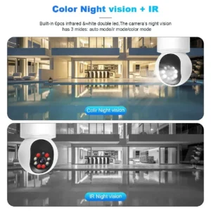Baby Monitor WiFi Camera Indoor 8MP PTZ Security Camera Two-Way Audio Night Vision Motion Detection - Image 4