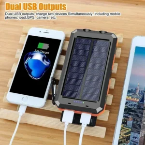 Portable Charger 200000mAh Solar Power Bank Waterproof External Battery with Fast Charging and LED Light - Image 6