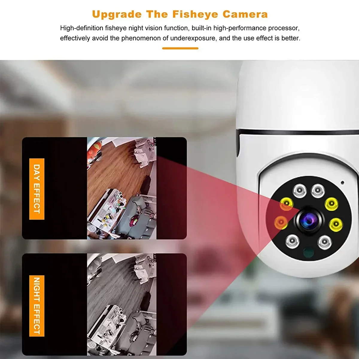 WiFi Security Camera 8MP E27 Bulb with PTZ, 10X Zoom, Human Tracking, Night Vision, Indoor Surveillance and Baby Monitor 20 kf Se06127c5caa54a6ca2d9bc456b97a3a3C