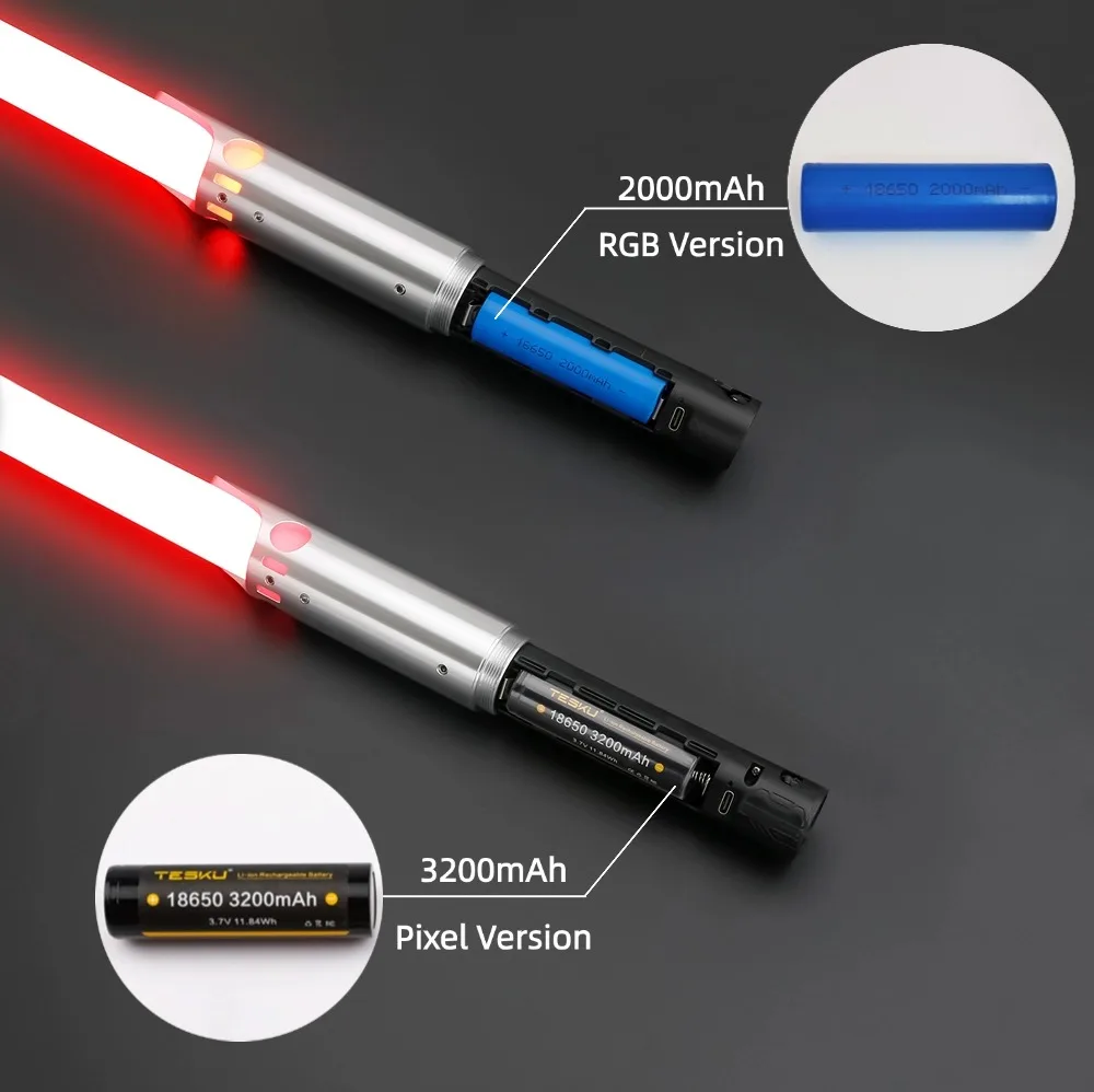 Neopixel Lightsaber RGB Smooth Swing Heavy Dueling Jedi Sword for Cosplay and Combat 19 kf S83134306fa5c49ea940aae7ae35fa509I