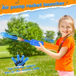 Foam Rocket Launcher – Outdoor Toy Set for Kids with 3 Soft Rockets - Image 3